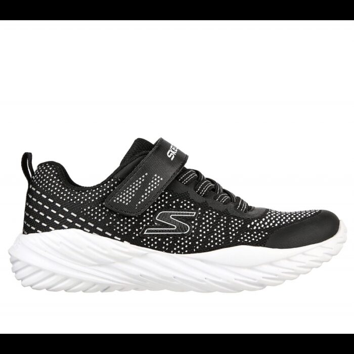 ⁦Skechers Kids' Nitro Sprint - Karvo Shoes- حذاء سكيتشرز نيترو سبيرينت للأطفال لون أسود ونعل أبيض⁩ - الصورة ⁦2⁩