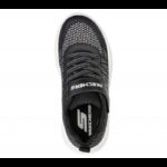 ⁦Skechers Kids' Nitro Sprint - Karvo Shoes- حذاء سكيتشرز نيترو سبيرينت للأطفال لون أسود ونعل أبيض⁩ - الصورة ⁦3⁩