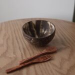 ⁦وعاء جوز الهند مع ملعقة و شوكة 12.5 *7.5 سم⁩ - الصورة ⁦3⁩