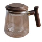 ⁦إبريق شاي زجاجي للأعشاب مع مقبض خشبي 650 مل⁩ - الصورة ⁦4⁩