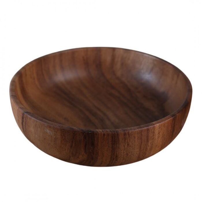 ⁦وعاء كبير من الخشب الطبيعي 23.5 *7.5 سم⁩ - الصورة ⁦2⁩