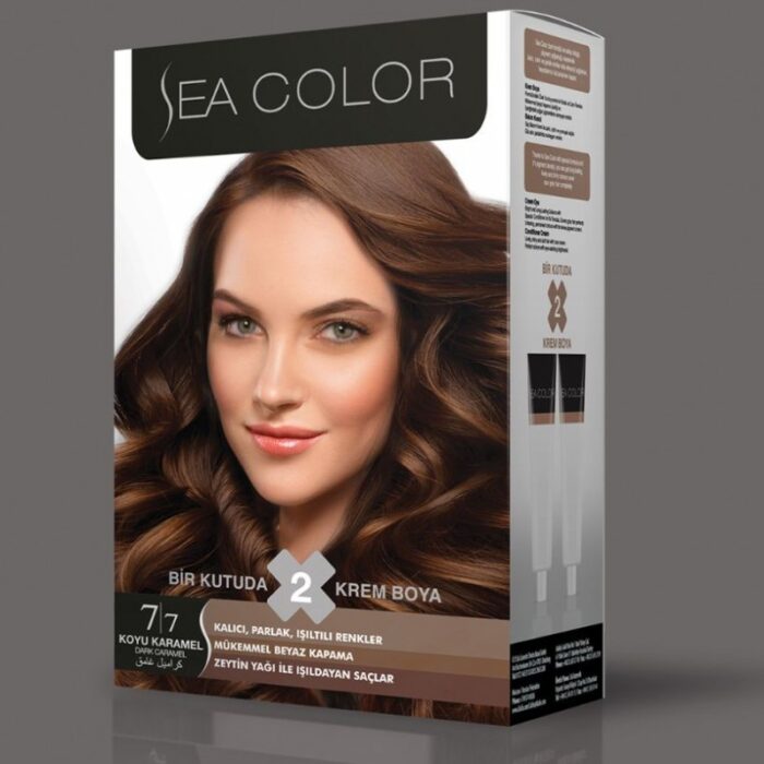 1022964_67faa6834a6fc SEA COLOR صبغة شعر كراميل غامق 7/7 100مل - الصورة 1