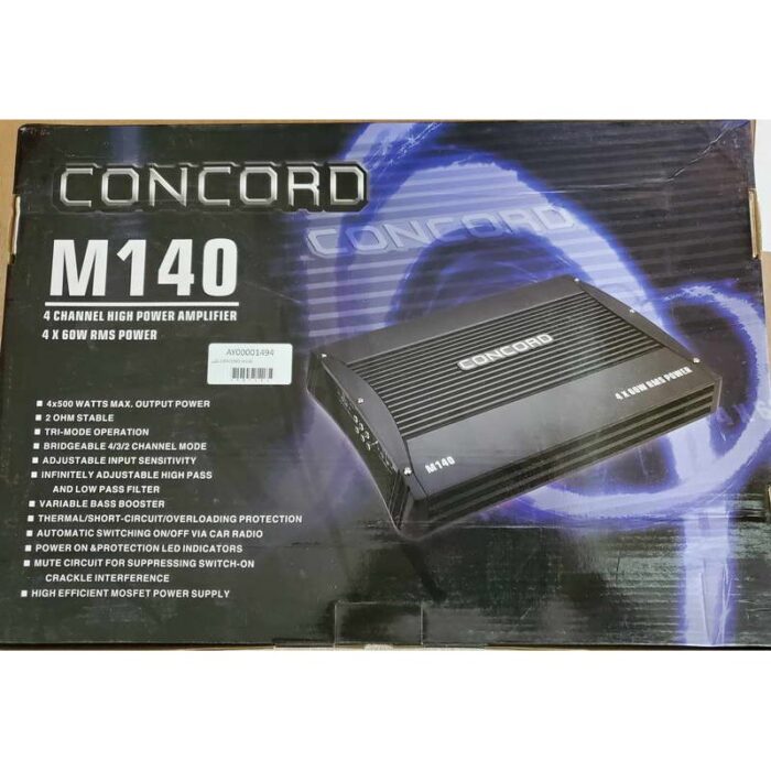 ⁦Concord M140 4Channel 4X60W RMS Power Amplifier امبليفير⁩ - الصورة ⁦4⁩