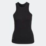 بلوزة كارلي كلوس x تانك توب من اديداس بلوزه رياضية بلا اكمام للنساء لون أسود Adidas Karlie Kloss Ribbed Tank Top
