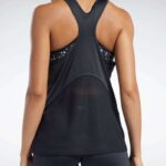 ⁦تيشيرت (حفر) ريبوك ورك اوت ريدي سبيد ويك تانك للنساء لون أسود - Reebok Women's Workout Ready Speedwick Tank Top- Black⁩ - الصورة ⁦8⁩