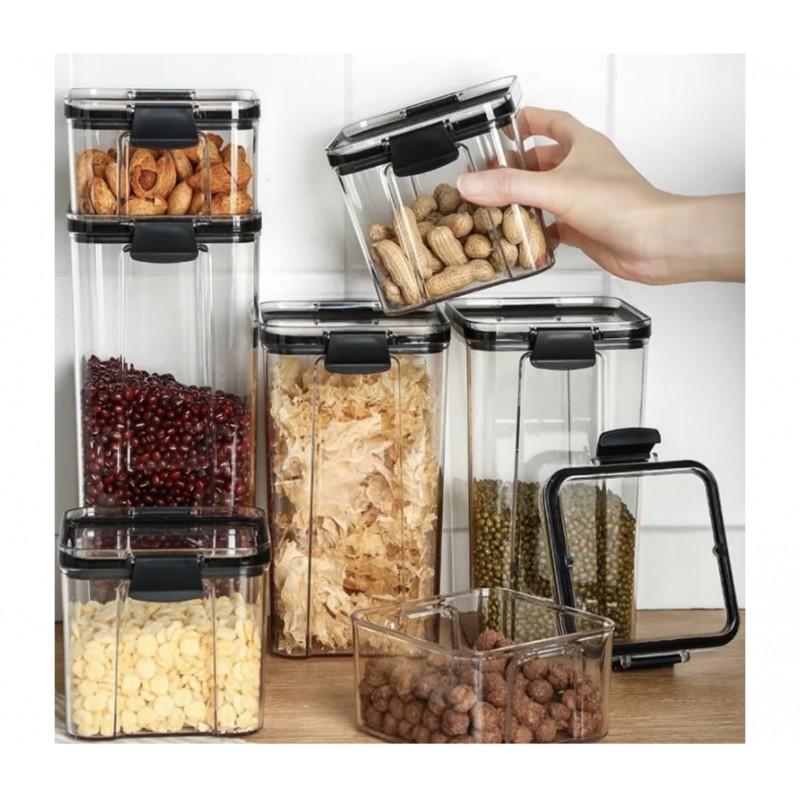 ⁦مطربان اكرليك شفاف للبقوليات950 مل محكم الاغلاق⁩ - الصورة ⁦1⁩