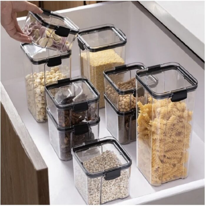 ⁦مطربان اكرليك شفاف للبقوليات950 مل محكم الاغلاق⁩ - الصورة ⁦2⁩