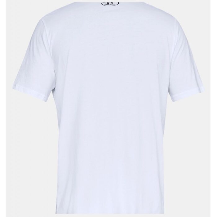 ⁦Under Armour Men's Sportstyle Left Chest T-Shirt - تيشيرت أندر آرمر سبورت ستايل ليفت تشيست بأكمام قصيرة للرجال لون أبيض⁩ - الصورة ⁦6⁩