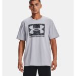 Under Armour Men's ABC Camo Boxed Logo Short Sleeve T-Shirt - تيشيرت أندر آرمر كامو بوكسد لوجو بأكمام قصيرة للرجال لون رمادي