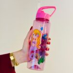 ⁦مطرة ماء ديزني مع مصاصة - حورية لون زهري⁩ - الصورة ⁦2⁩