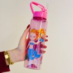 ⁦مطرة ماء ديزني مع مصاصة - حورية لون زهري⁩ - الصورة ⁦3⁩