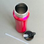 ⁦مطرة ماء ستانلس مع مصاصة - لون زهري⁩ - الصورة ⁦7⁩