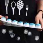 قالب ثلج مدور مع قاعدة سيلكون