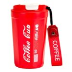 ⁦كاسة ستانلس مع غطاء حجم 350 مل لون أحمر⁩ - الصورة ⁦6⁩