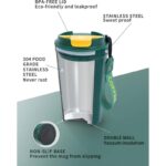 ⁦كاسة ستانلس مع غطاء حجم 350 مل لون أخضر غامق⁩ - الصورة ⁦5⁩