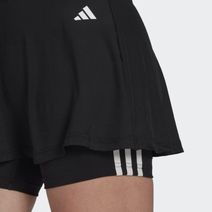 ⁦adidas Women's Training Essentials 3 Stripes Skirt- تنوره رياضية اديداس ايسينشيال ثلاث خطوط للنساء لون أسود⁩ - الصورة ⁦6⁩