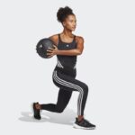 ⁦adidas  Womens' Train Icons 3-Stripes Tank Top - Black- توب تانك اديداس ترين ايكون ثلاث خطوط للنساء لون أسود⁩ - الصورة ⁦5⁩
