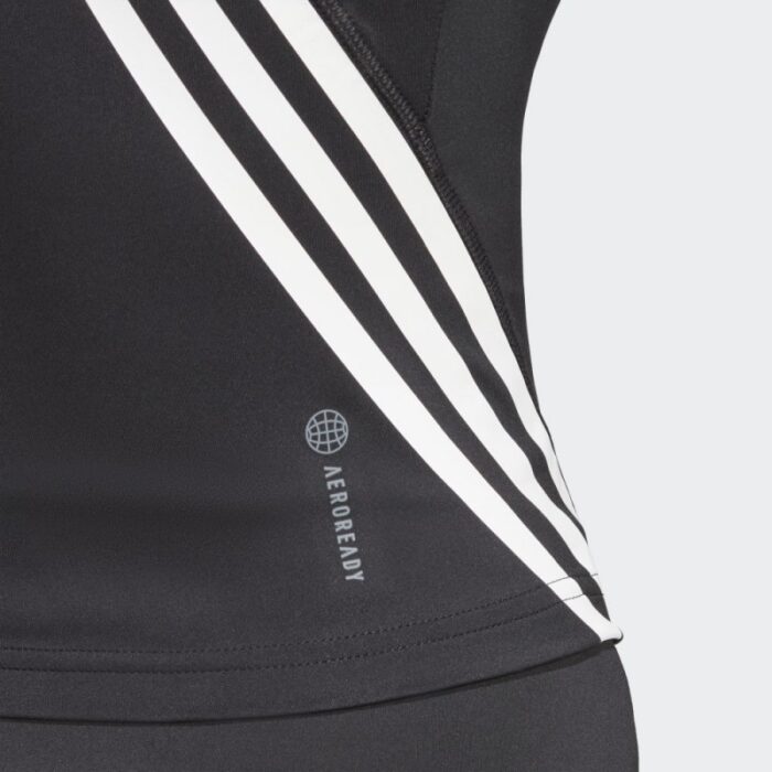 ⁦adidas  Womens' Train Icons 3-Stripes Tank Top - Black- توب تانك اديداس ترين ايكون ثلاث خطوط للنساء لون أسود⁩ - الصورة ⁦6⁩