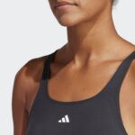 ⁦adidas  Womens' Train Icons 3-Stripes Tank Top - Black- توب تانك اديداس ترين ايكون ثلاث خطوط للنساء لون أسود⁩ - الصورة ⁦7⁩