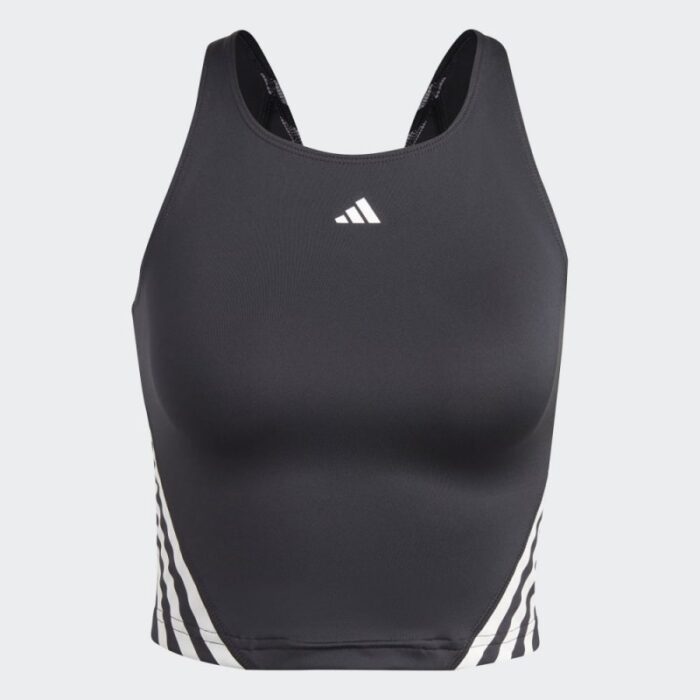 ⁦adidas  Womens' Train Icons 3-Stripes Tank Top - Black- توب تانك اديداس ترين ايكون ثلاث خطوط للنساء لون أسود⁩ - الصورة ⁦8⁩
