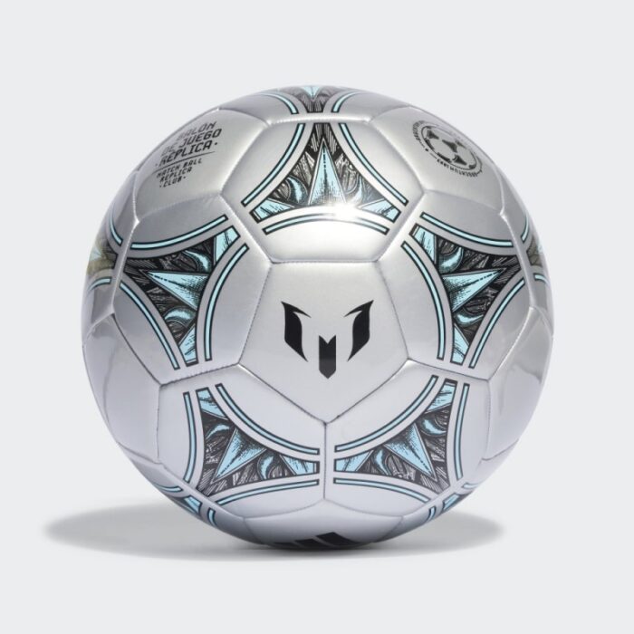 ⁦adidas Messi Club Ball - Silver- كرة قدم اديداس ميسي لون سكني⁩ - الصورة ⁦3⁩