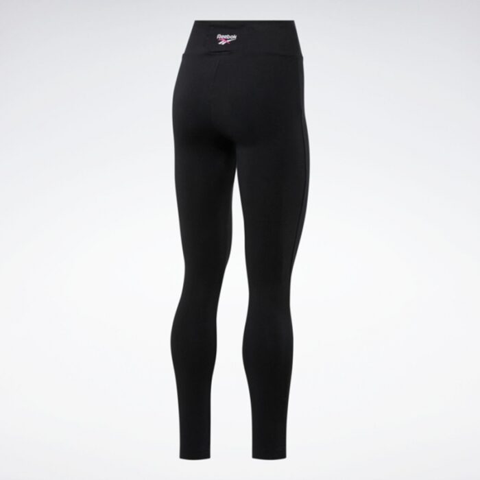 ⁦Reebok Cl D Big Vector Legging- بنطون ضيق رياضي من ريبوك للنساء لون أسود⁩ - الصورة ⁦7⁩