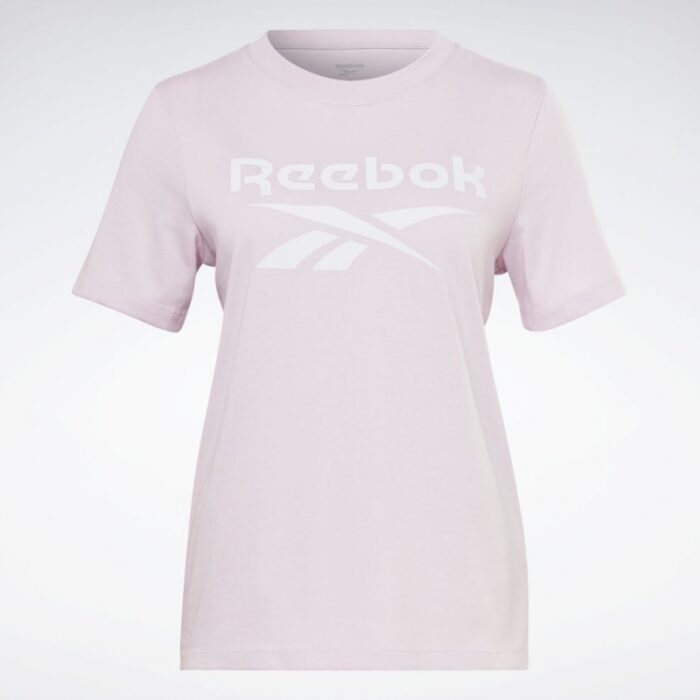 ⁦Reebok Womens' Identity Big Logo T-Shirt- تيشيرت ريبوك للنساء لون زهري⁩ - الصورة ⁦2⁩