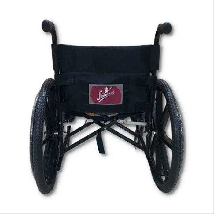 ⁦كرسي متحرك قابل للطي ذاتي الدفع من فلامنغو لون أسود- Flamingo Classic Wheel Chair Basic⁩ - الصورة ⁦2⁩