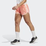 ⁦شورت اديداس ماراثون 20 للنساء لون برتقالي- adidas Womens' Marathon 20 Running Shorts - Orange⁩ - الصورة ⁦2⁩
