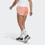 ⁦شورت اديداس ماراثون 20 للنساء لون برتقالي- adidas Womens' Marathon 20 Running Shorts - Orange⁩ - الصورة ⁦3⁩