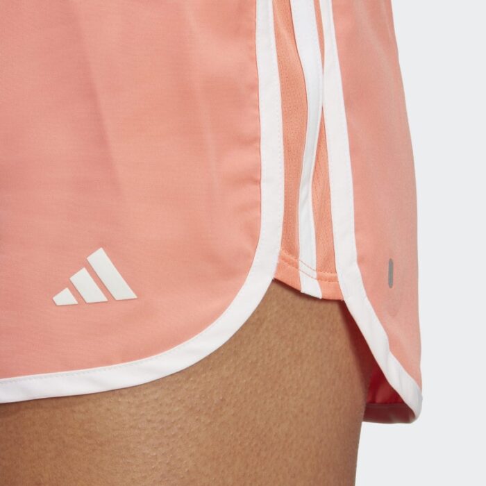 ⁦شورت اديداس ماراثون 20 للنساء لون برتقالي- adidas Womens' Marathon 20 Running Shorts - Orange⁩ - الصورة ⁦5⁩