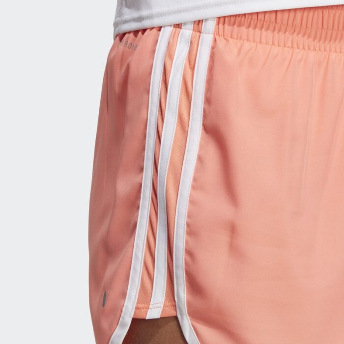⁦شورت اديداس ماراثون 20 للنساء لون برتقالي- adidas Womens' Marathon 20 Running Shorts - Orange⁩ - الصورة ⁦6⁩