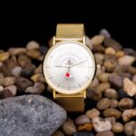 ساعة ريواردكوارتز تقويم بحزام شبكي للرجال لون ذهبي-REWARD Men's Luxury Watch Mesh Belt Waterproof