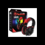 سماعات رأس مع ميكروفون من مارفو لون أسود وأحمر- Marvo Scorpion H8321P Headset