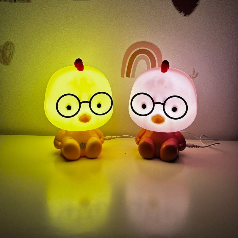 ⁦مصباح ديكور لغرف ومكتبة الأطفال LED على شكل صوص لون اصفر⁩ - الصورة ⁦1⁩