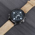 ⁦ساعة يد جلد للرجال لون بني فاتح⁩ - الصورة ⁦2⁩