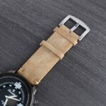 ⁦ساعة يد جلد للرجال لون بني فاتح⁩ - الصورة ⁦4⁩