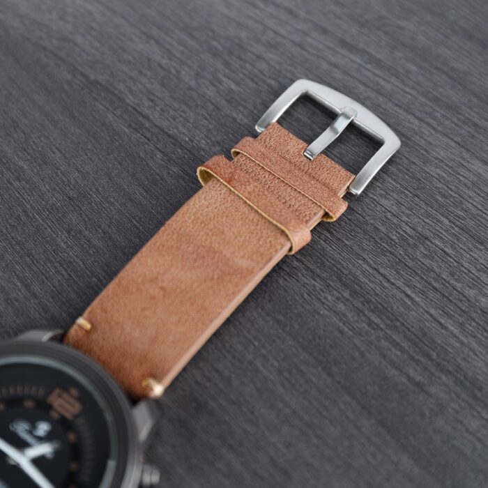 ⁦ساعة يد جلد للرجال لون عسلي⁩ - الصورة ⁦4⁩