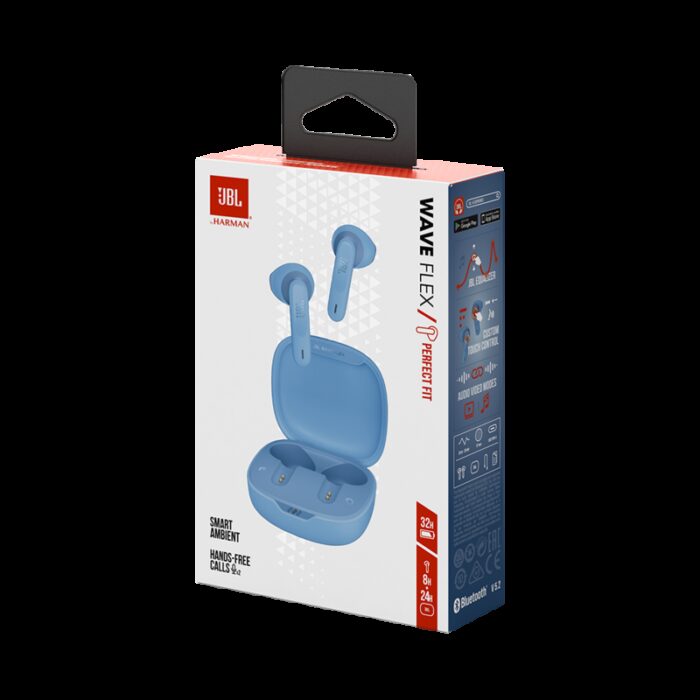 ⁦سماعات اذن لاسلكية من جي بي ال لون أزرق-JBL Wave Flex True wireless earbuds⁩ - الصورة ⁦8⁩