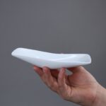 ⁦صحن مقبلات بورسلان صغير حجم 14.5×6 سم لون أبيض⁩ - الصورة ⁦2⁩