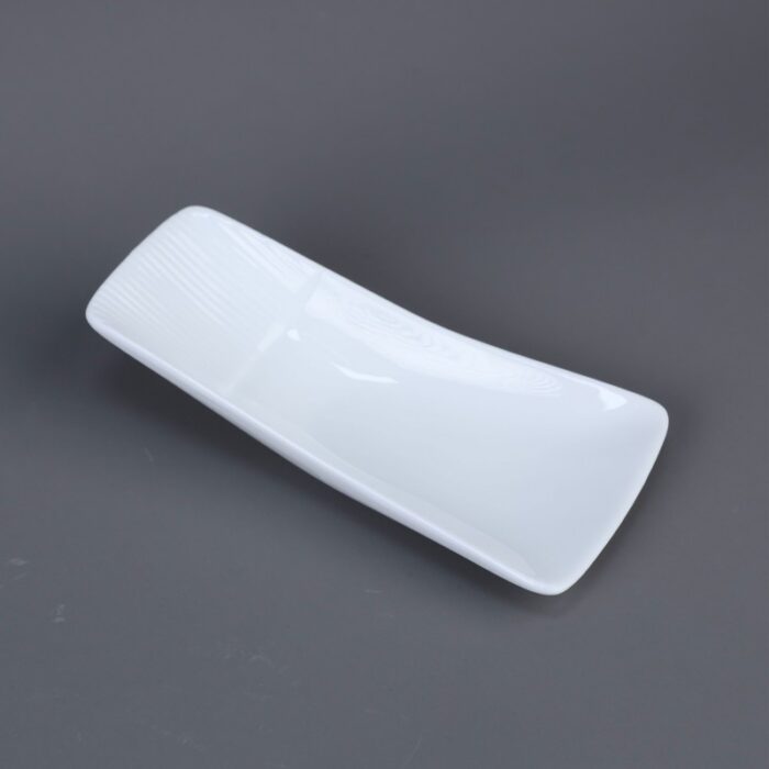 ⁦صحن مقبلات بورسلان صغير حجم 14.5×6 سم لون أبيض⁩ - الصورة ⁦4⁩