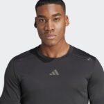 ⁦تيشيرت اديداس هيت ريدي اليفيتد للرجال لون اسود-adidas Mens' HEAT.RDY HIIT Elevated Training Tee - Black⁩ - الصورة ⁦7⁩