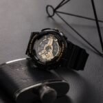 ساعة يد سيليكون للرجال لون أسود من Skmei