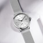 ساعة يد معدنية للرجال لون فضي من Mini Focus