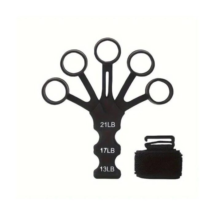 ⁦أداة تدريب وتقوية قبضة اليد مصنوعة من السيليكون القوي لتمرين عضلات اليد والرسغ والأصابع وزيادة مرونتها وقوتها وتخفيف الآلام- مستوى متقدم - لون أسود⁩ - الصورة ⁦9⁩