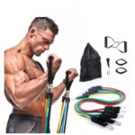 حبال المقاومة الرياضية الأصلية للتدريب و كمال الاجسام  بديل نادي الحديد (11 قطعة) مصنوعة من مادة اللاتكس المتينة ذات جودة عالية تساعدك على التمرين بكل أمان