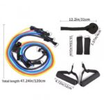 ⁦حبال المقاومة الرياضية الأصلية للتدريب و كمال الاجسام  بديل نادي الحديد (11 قطعة) مصنوعة من مادة اللاتكس المتينة ذات جودة عالية تساعدك على التمرين بكل أمان⁩ - الصورة ⁦2⁩