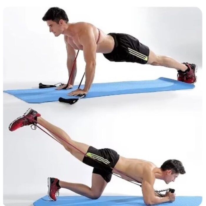 ⁦حبال المقاومة الرياضية الأصلية للتدريب و كمال الاجسام  بديل نادي الحديد (11 قطعة) مصنوعة من مادة اللاتكس المتينة ذات جودة عالية تساعدك على التمرين بكل أمان⁩ - الصورة ⁦4⁩