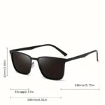 ⁦نظارة شمسية للجنسين لون أسود⁩ - الصورة ⁦2⁩