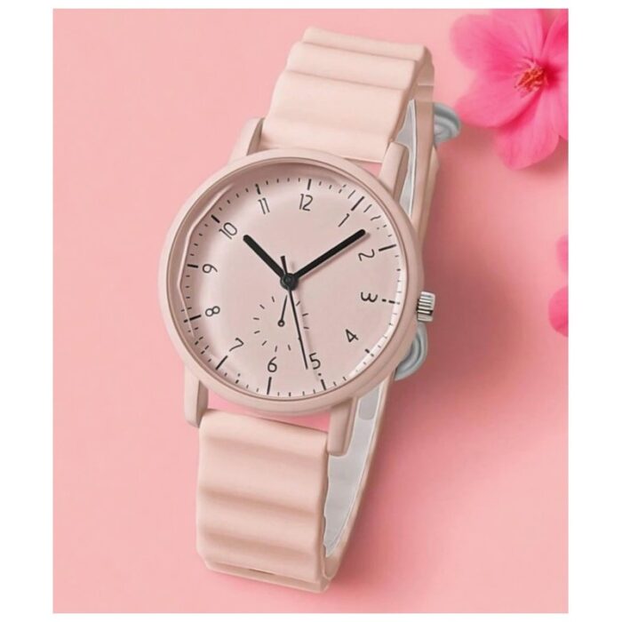 ⁦ساعة يد سيليكون للنساء لون زهري⁩ - الصورة ⁦3⁩